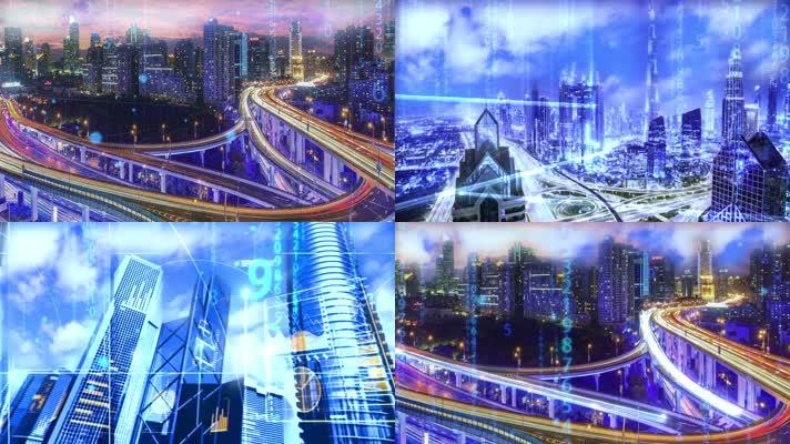信息科技大数据智慧城市粒子光线穿梭视频素材,网络科技视频素材下载